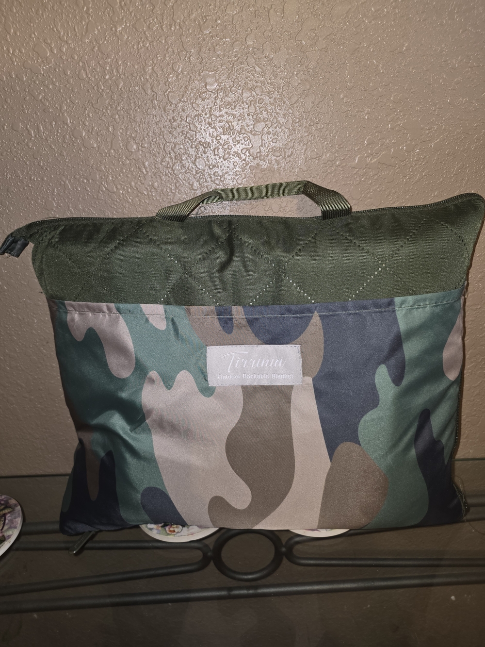 Camo Travel Duffel Bag in Green